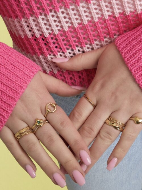Ring met gevlochten effect