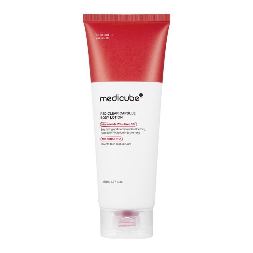 Medicube red clear capsule body lotion